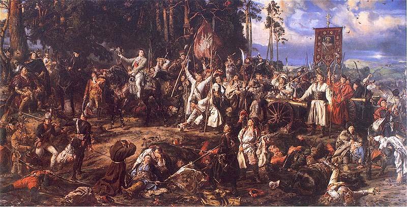 The Battle of Raclawice, a major battle of the Kosciuszko Uprising